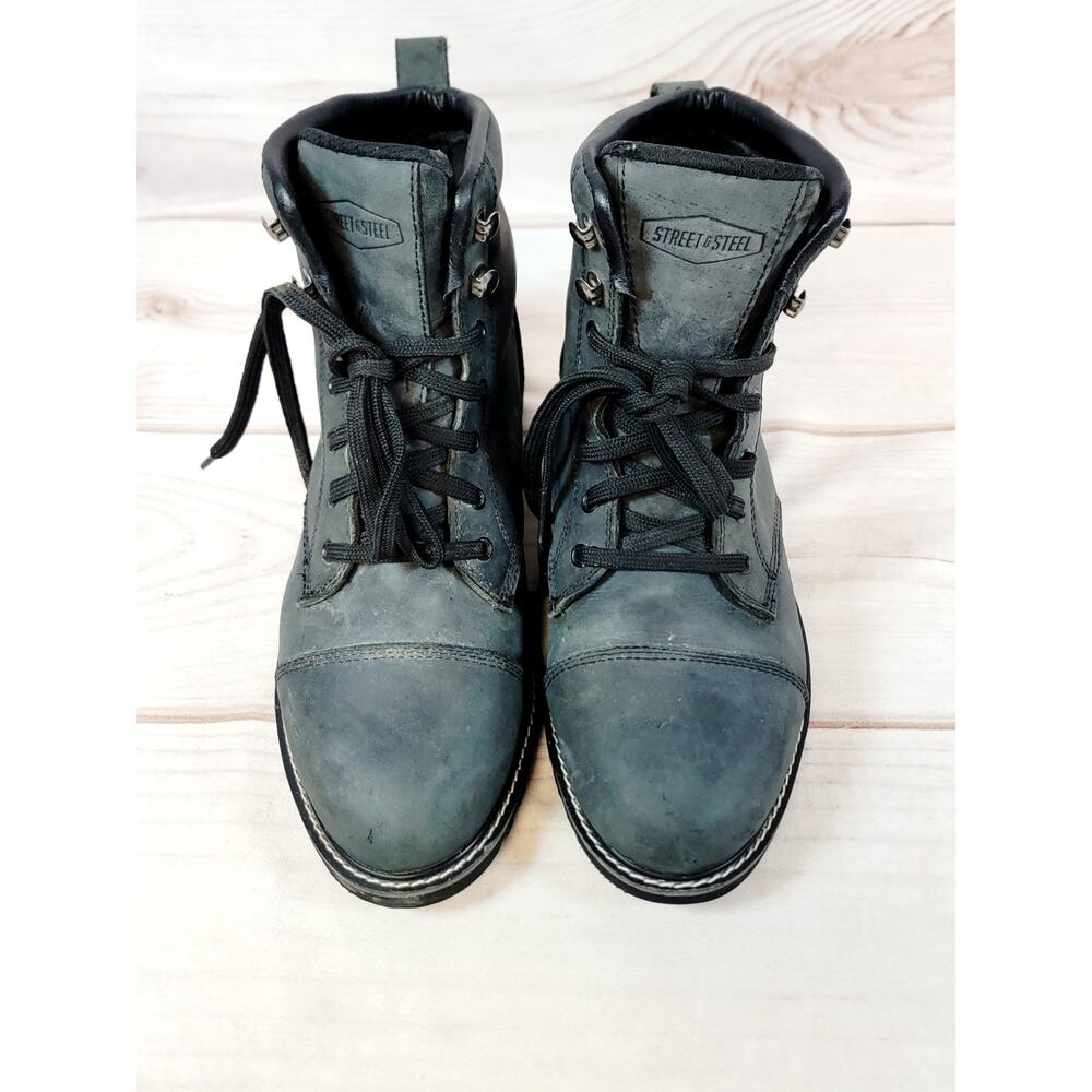 Street & Steel 126365 Riding Reinforced Toe Black Leather Boots - Men’s Size 11 - Picture 3 of 16